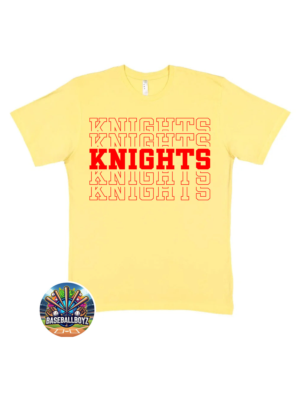 Knights Stacked Text Team Graphic T-Shirt