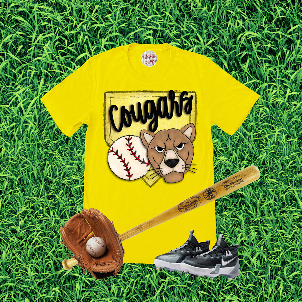 Cougars Baseball Team Graphic T-Shirt