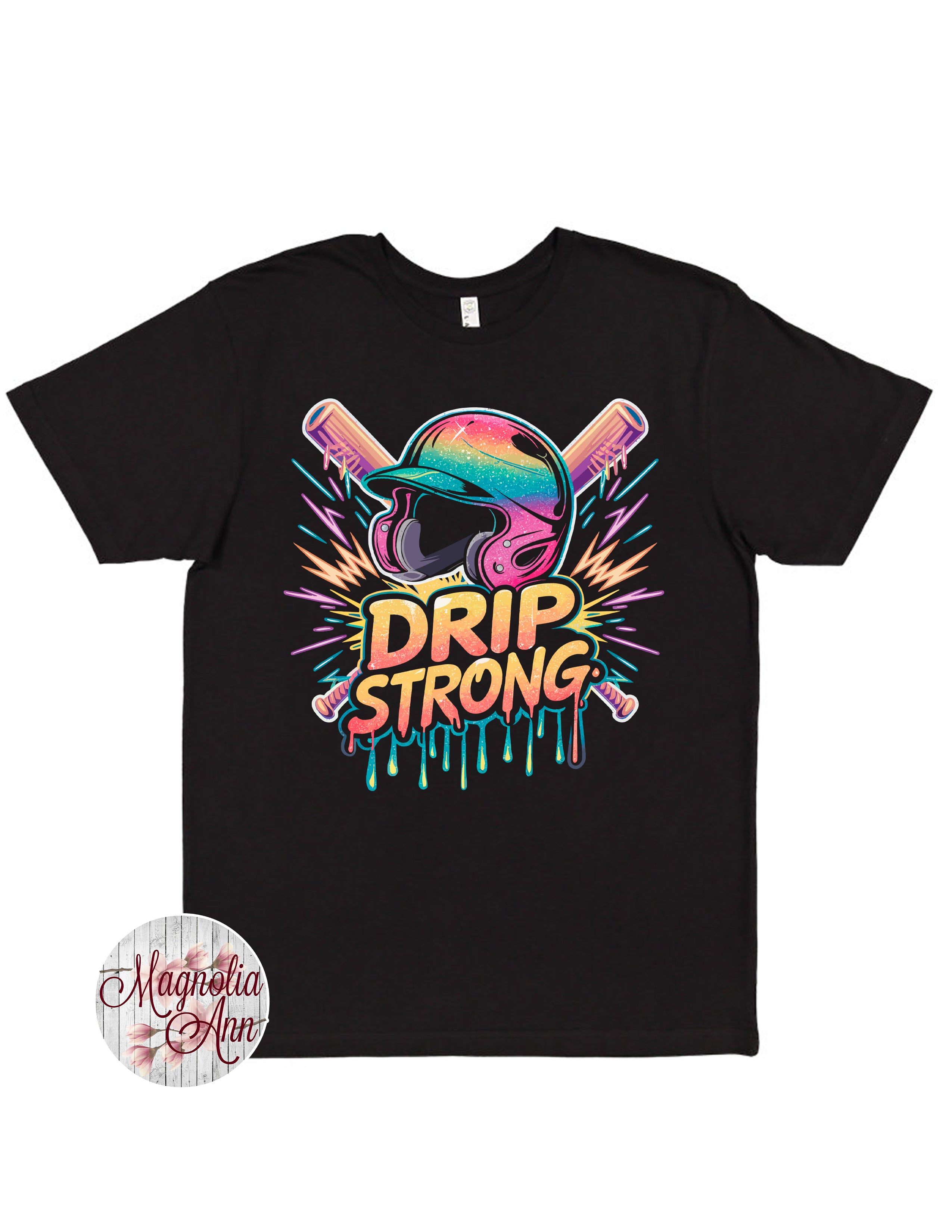 Drip Strong Baseball Graphic T-Shirt