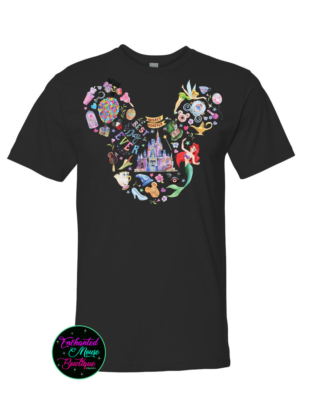 Mickey Character Head Best Day Ever T-Shirt