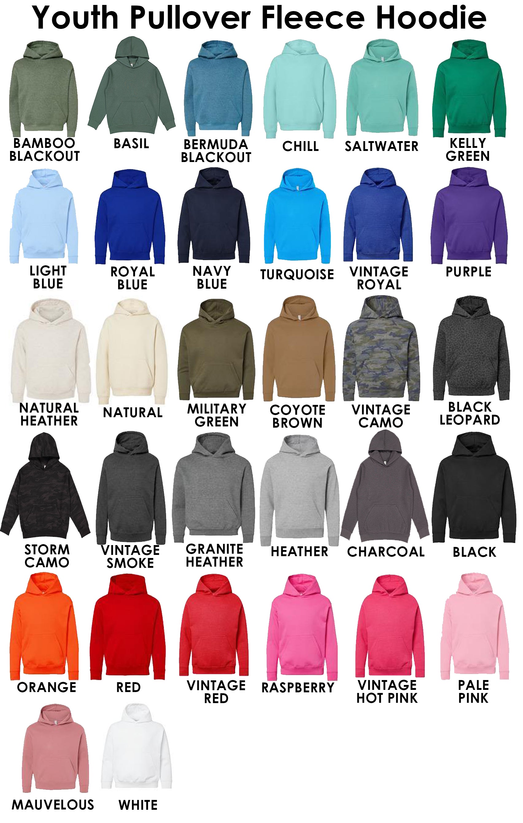 Custom Youth Pullover Fleece Hoodie