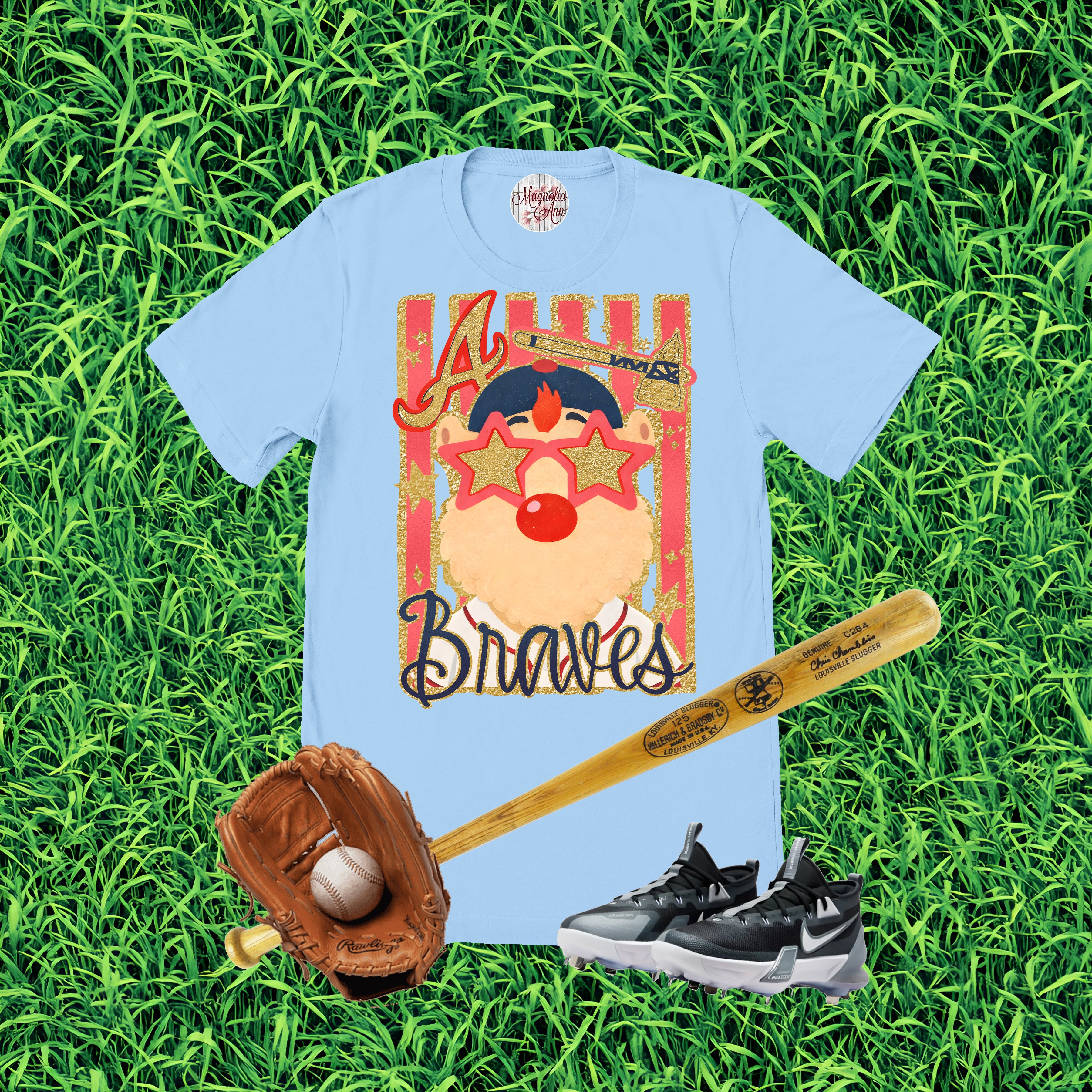 Blooper Sunglasses Braves T-Shirt