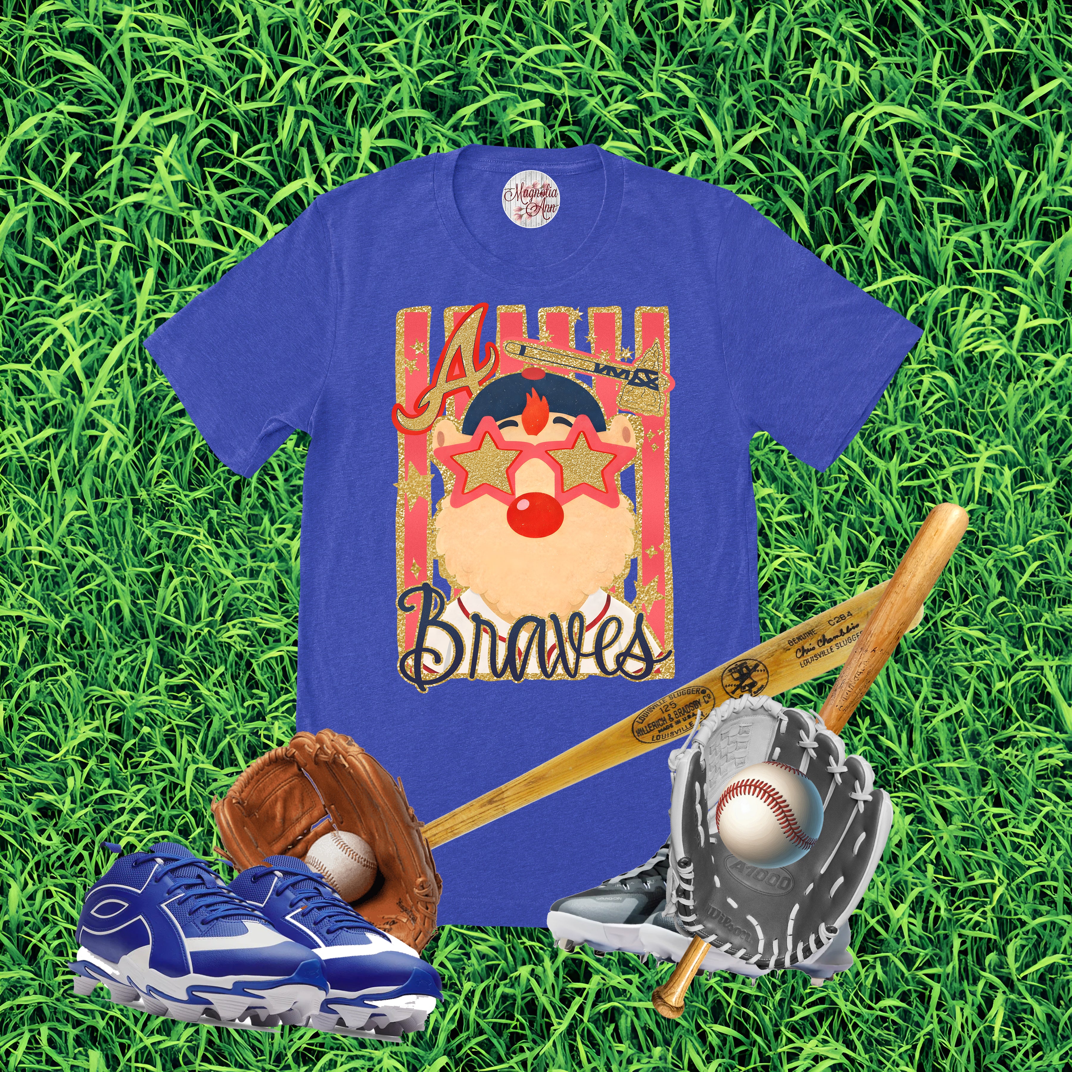 Blooper Sunglasses Braves T-Shirt