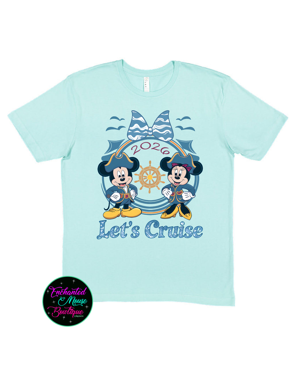 Let's Cruise Minnie & Mickey Disney Cruise Ship T-Shirt