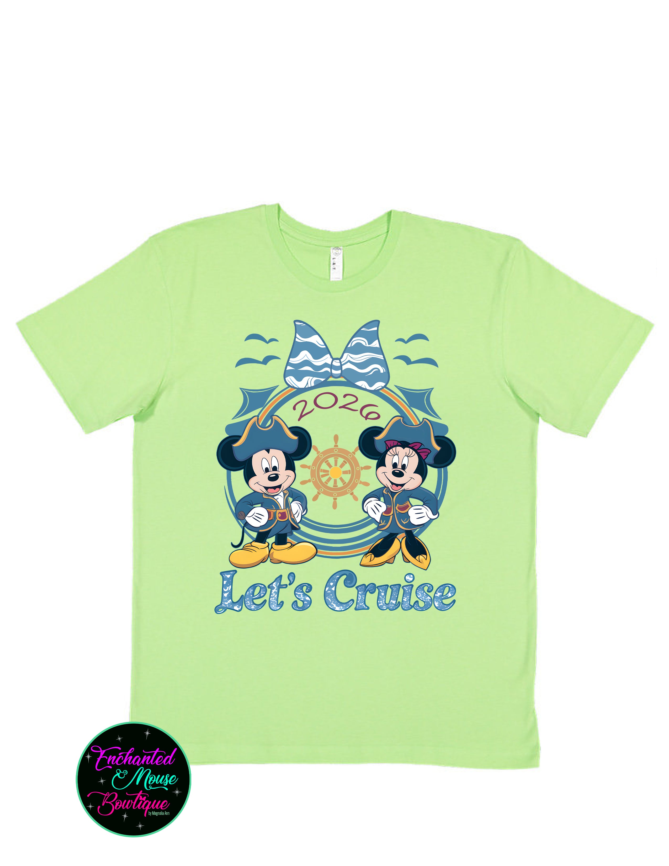 Let's Cruise Minnie & Mickey Disney Cruise Ship T-Shirt
