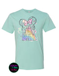 Watercolor Castle Minnie Ears T-Shirt