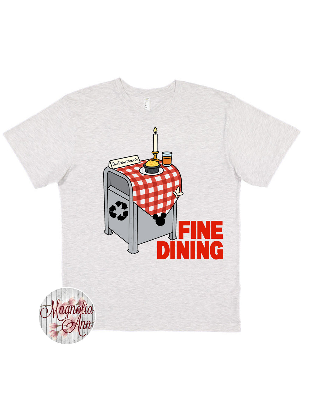 Fine Dining Garbage Can Disney T-Shirt