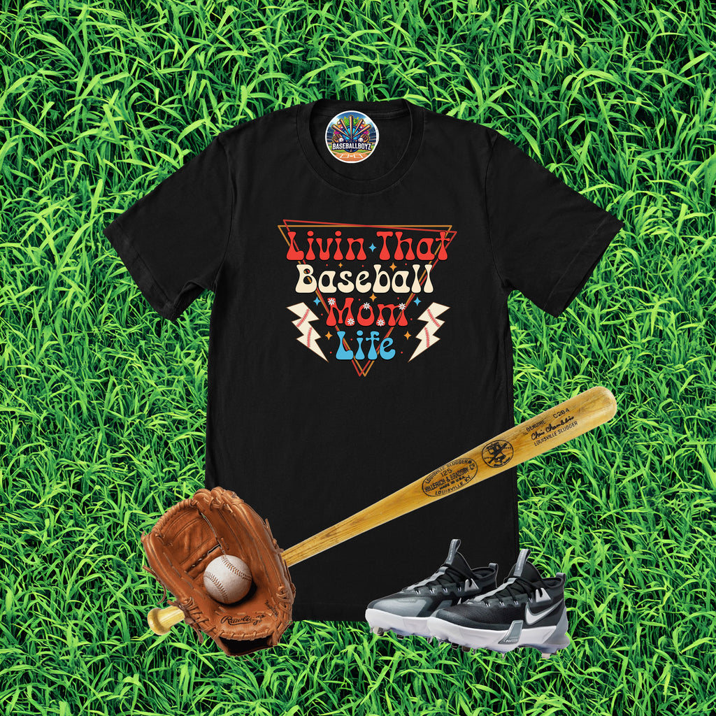 Livin That Baseball Mom Life Graphic T-Shirt