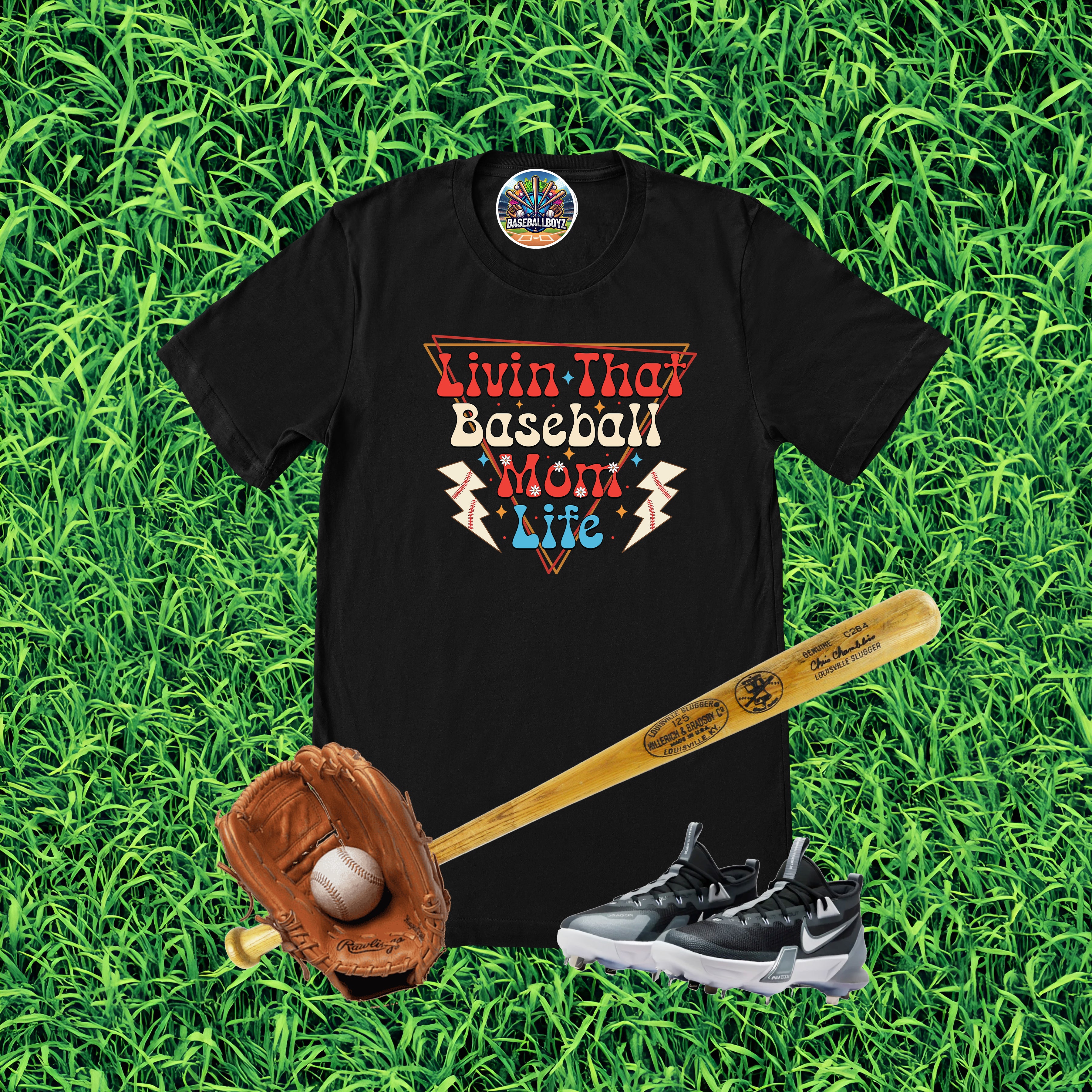 Livin That Baseball Mom Life Graphic T-Shirt