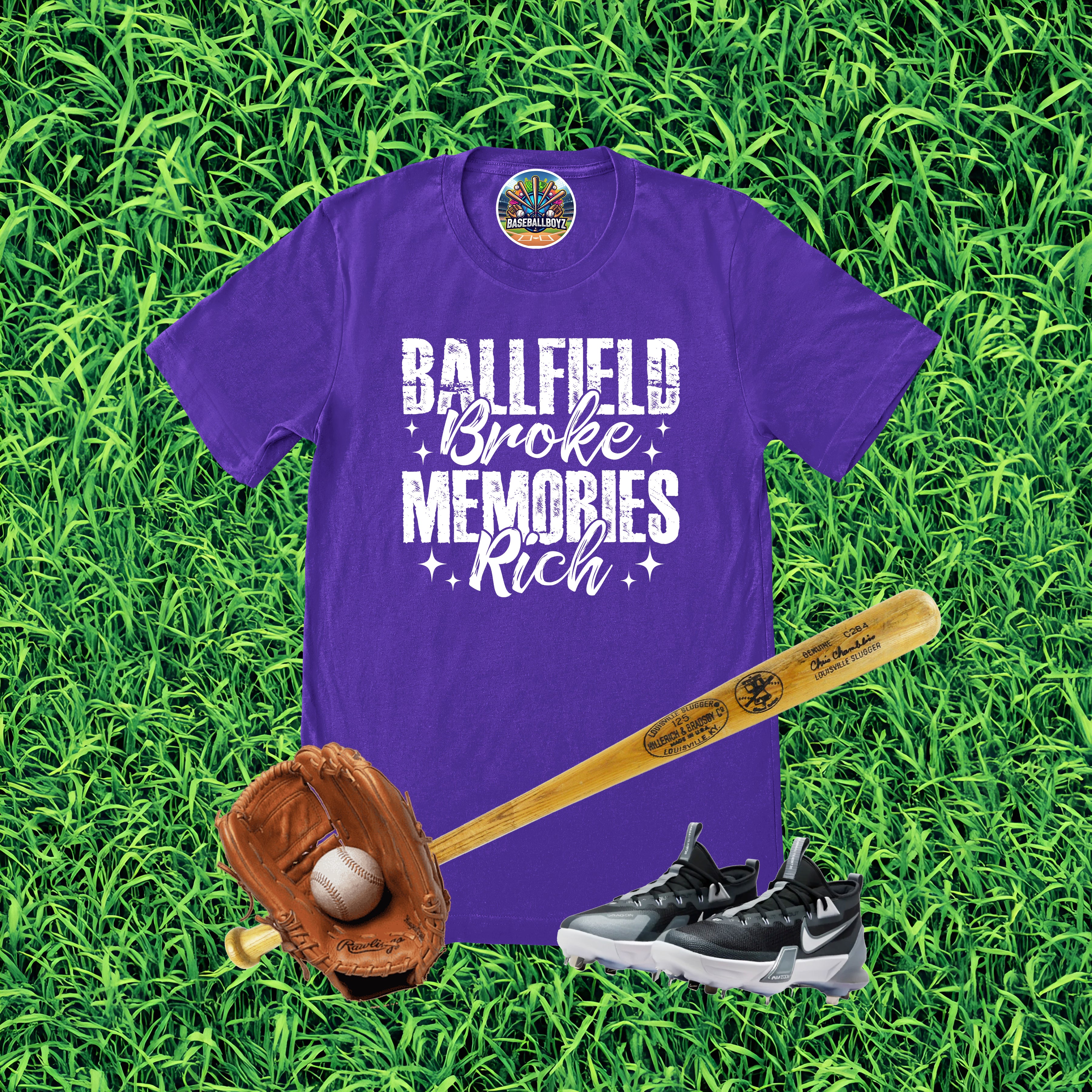 Ballfield Broke Memories Rich Graphic T-Shirt
