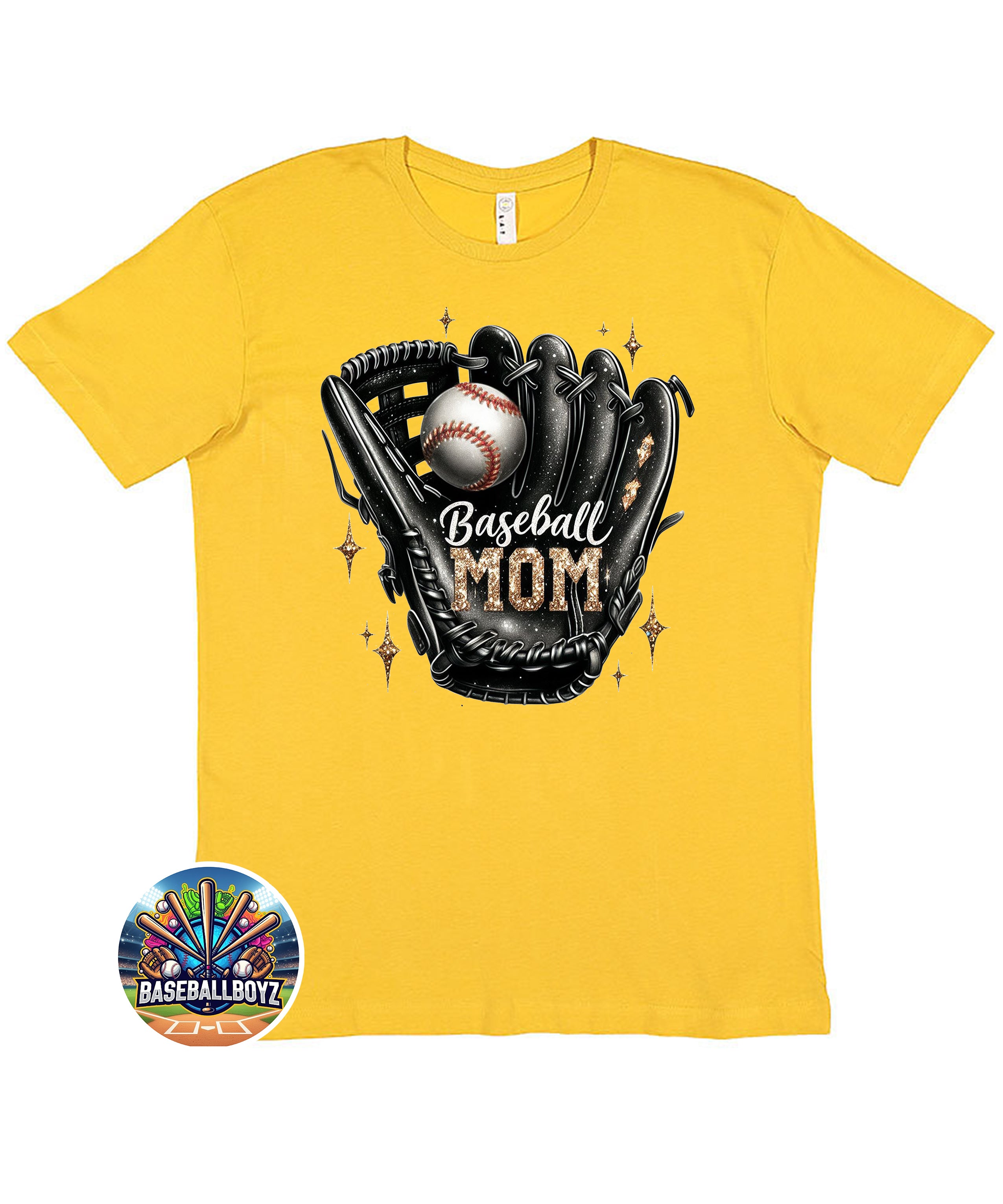 Baseball Mom Glove Graphic T-Shirt