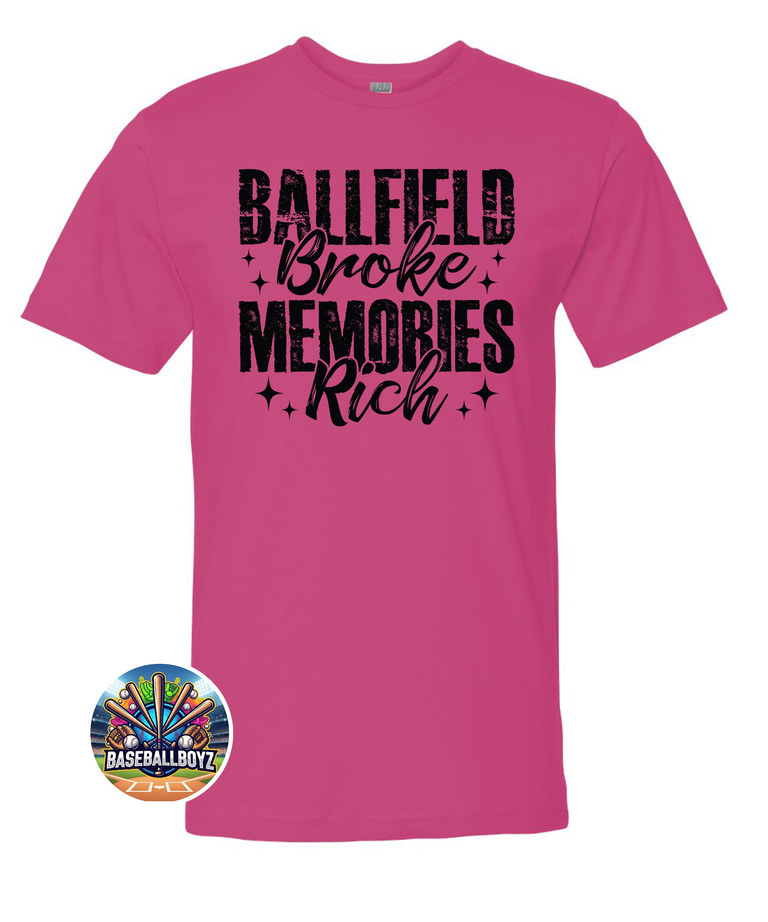 Ballfield Broke Memories Rich Graphic T-Shirt