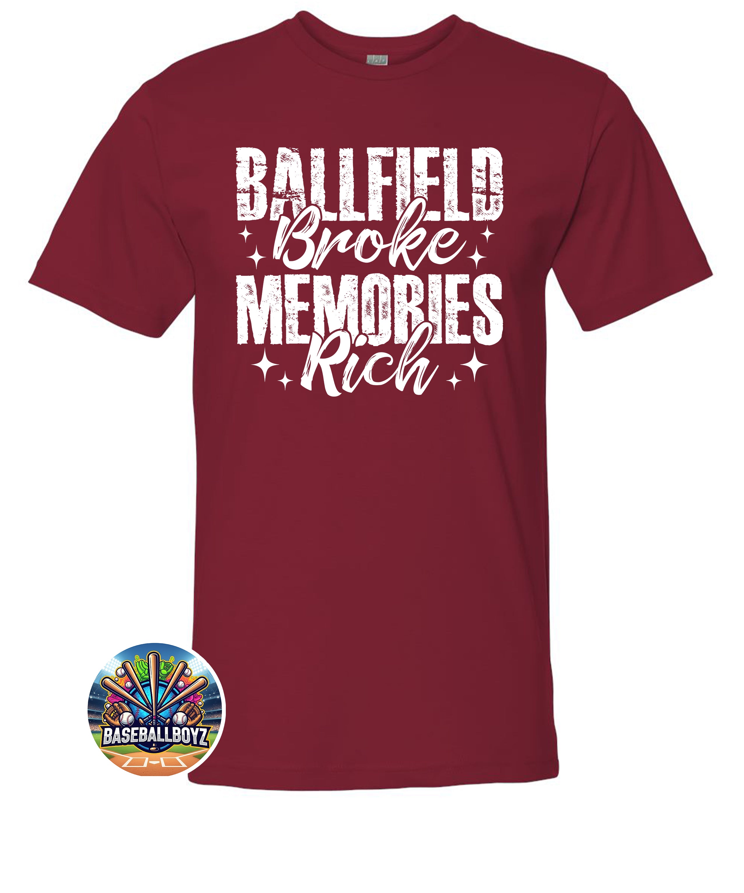 Ballfield Broke Memories Rich Graphic T-Shirt
