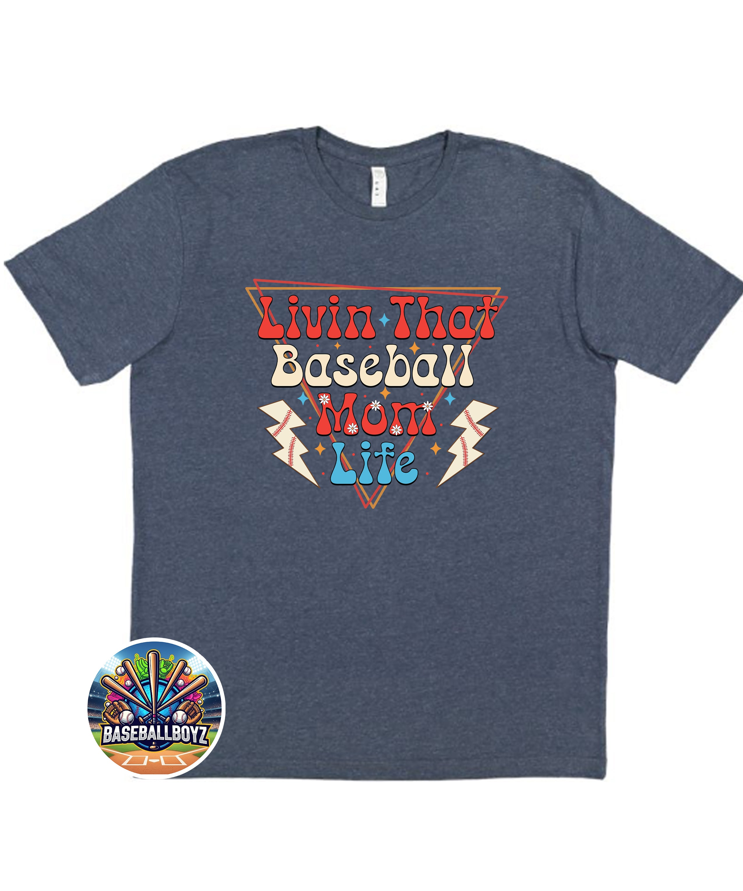 Livin That Baseball Mom Life Graphic T-Shirt