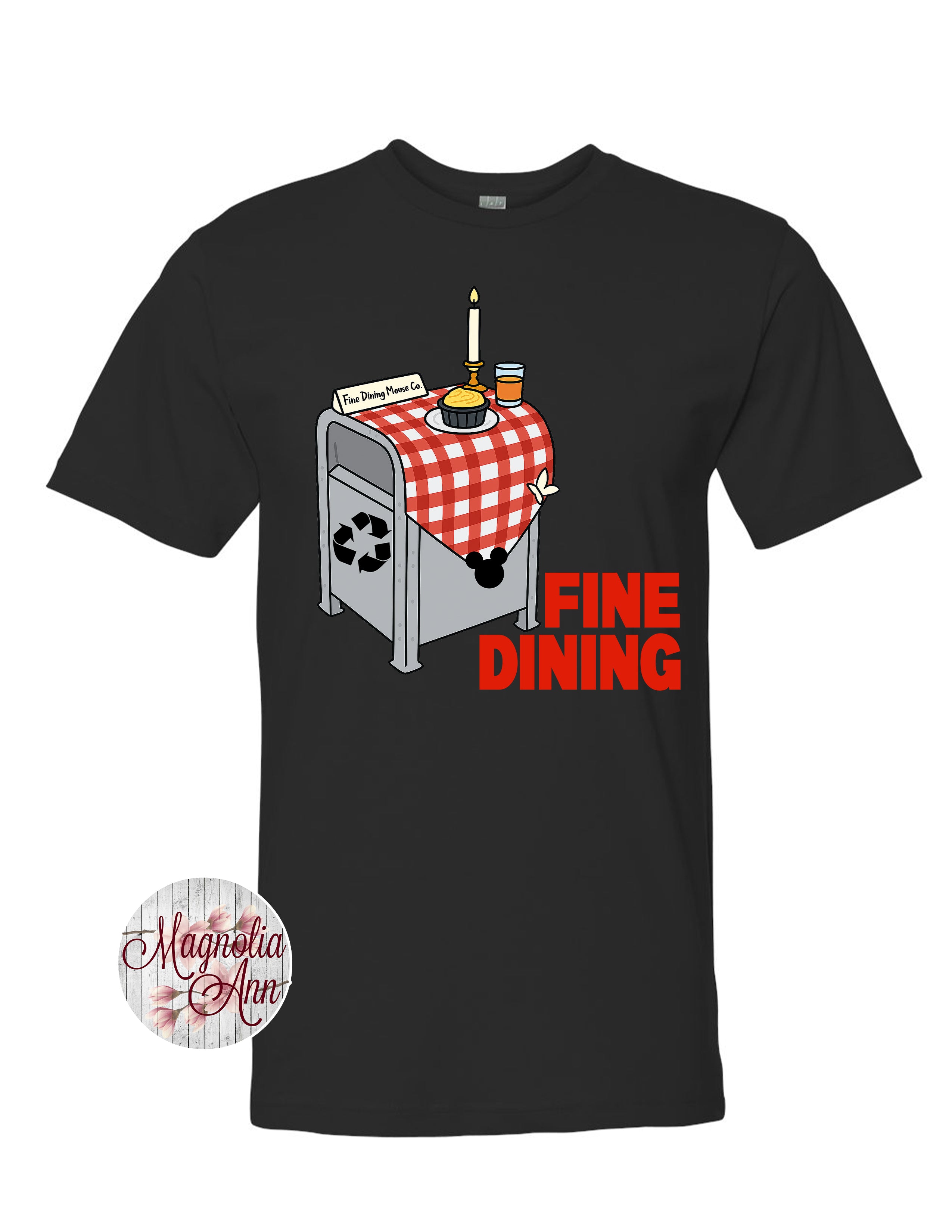 Fine Dining Garbage Can Disney T-Shirt