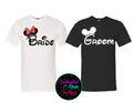 Bride & Groom Minnie & Mickey Couple T-Shirt
