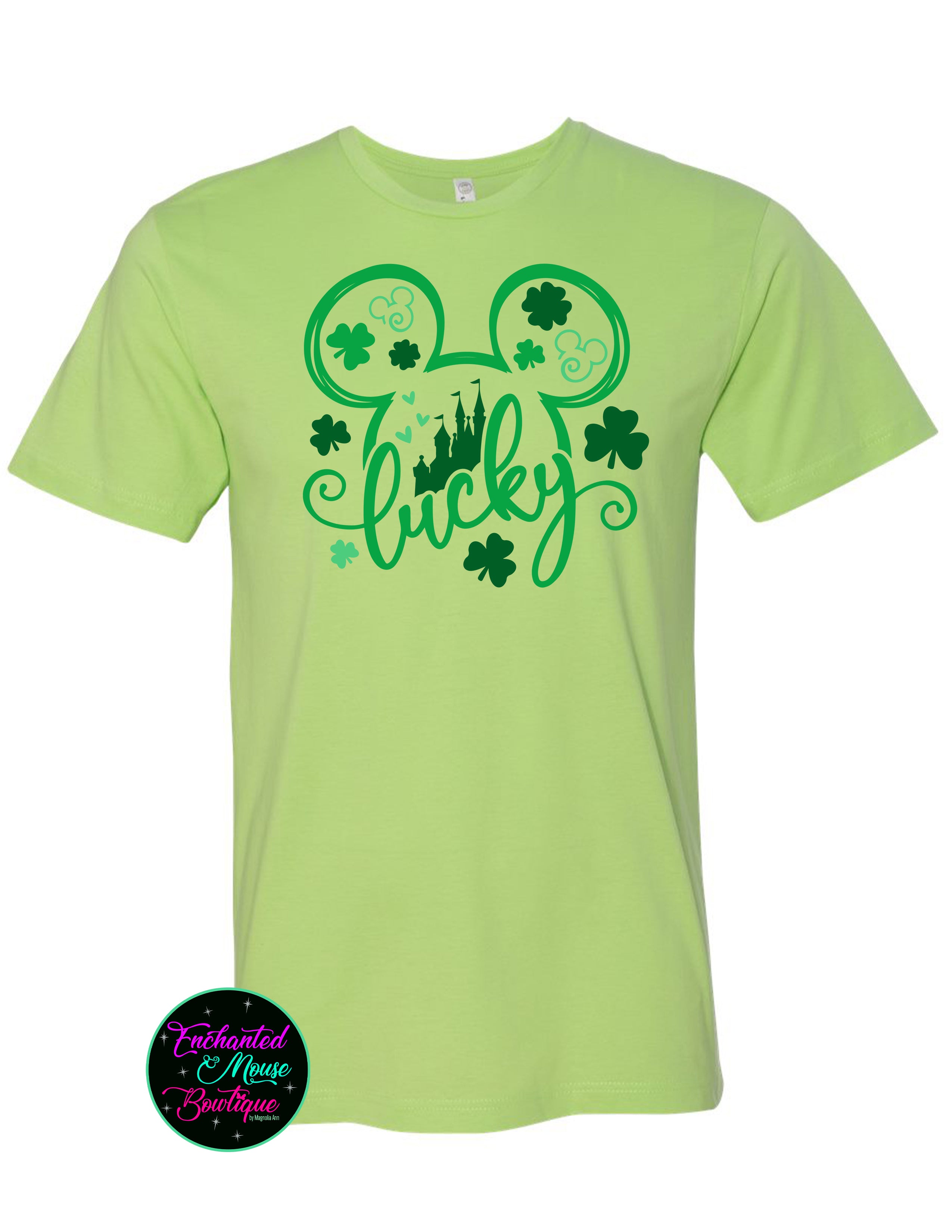 Lucky Mickey Head St Patrick's Day T-Shirt