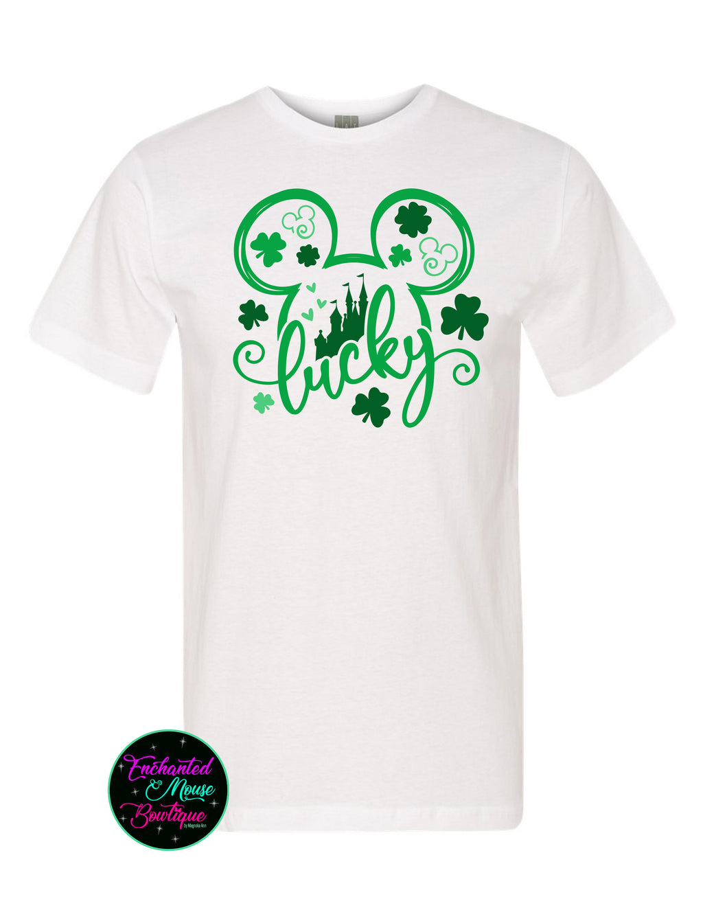 Lucky Mickey Head St Patrick's Day T-Shirt