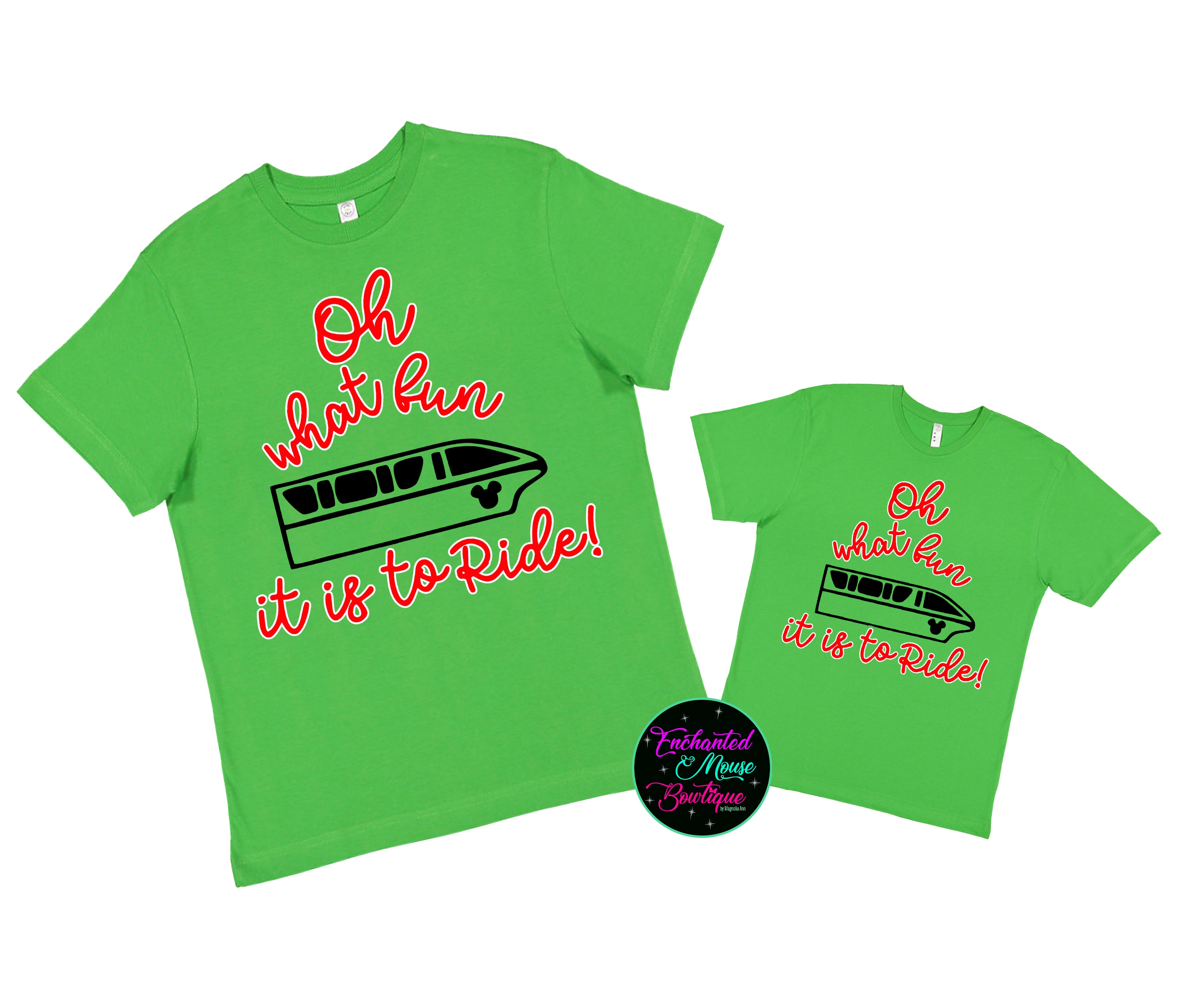 Oh What Fun It Is To Ride Christmas Monorail Shirt