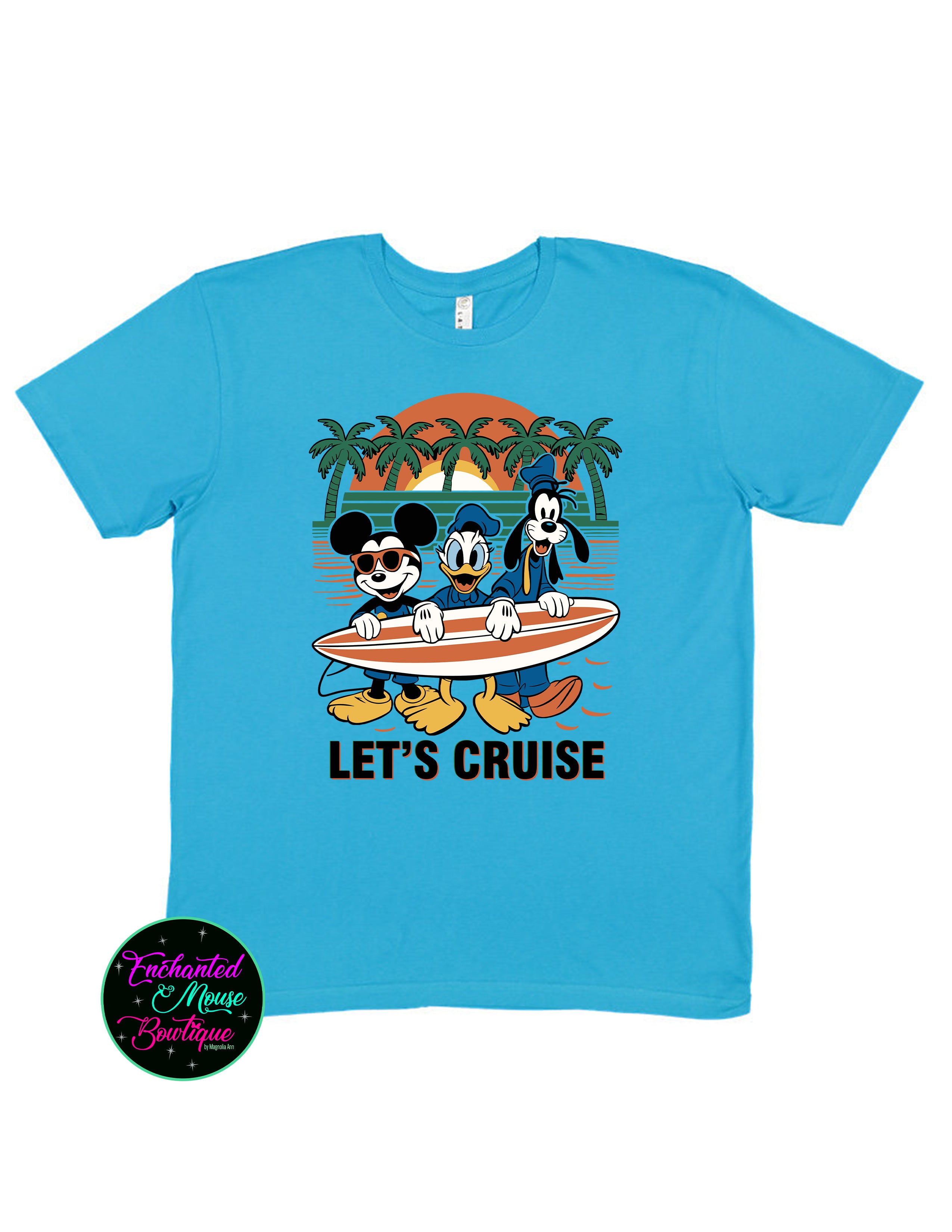 Let's Cruise Mickey & Friends Surfboard T-Shirt