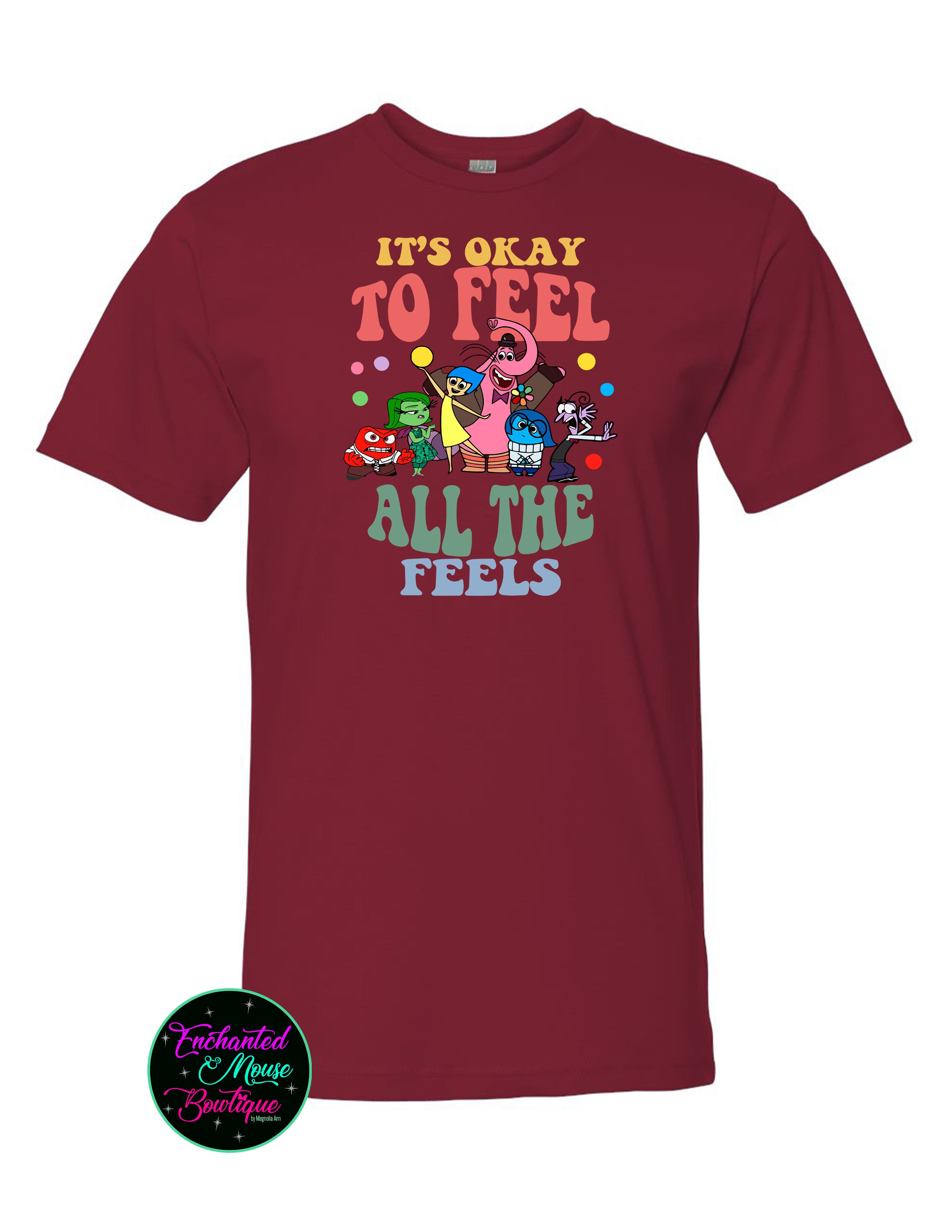 It's Okay To Feel All The Feels Inside Out T-Shirt