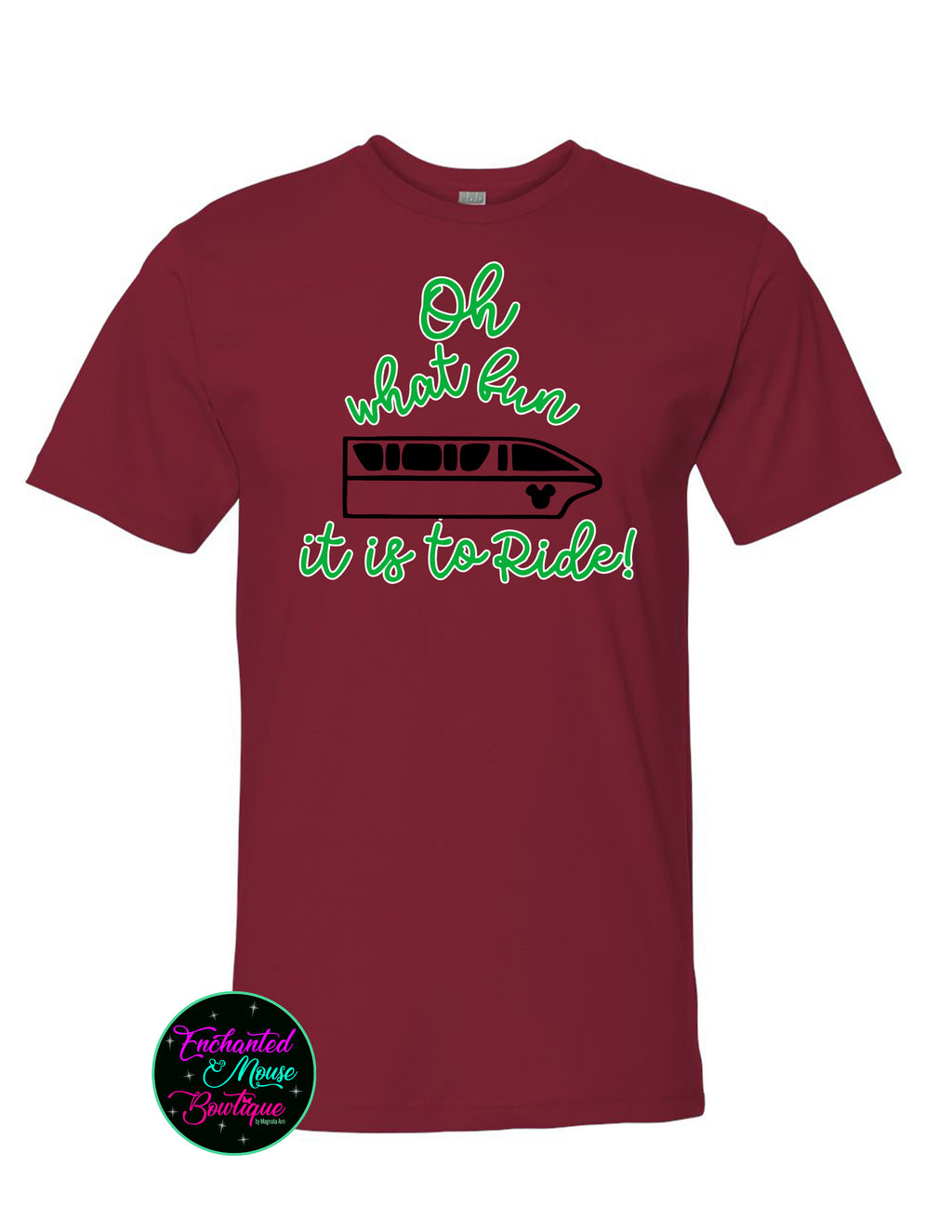 Oh What Fun It Is To Ride Christmas Monorail Shirt