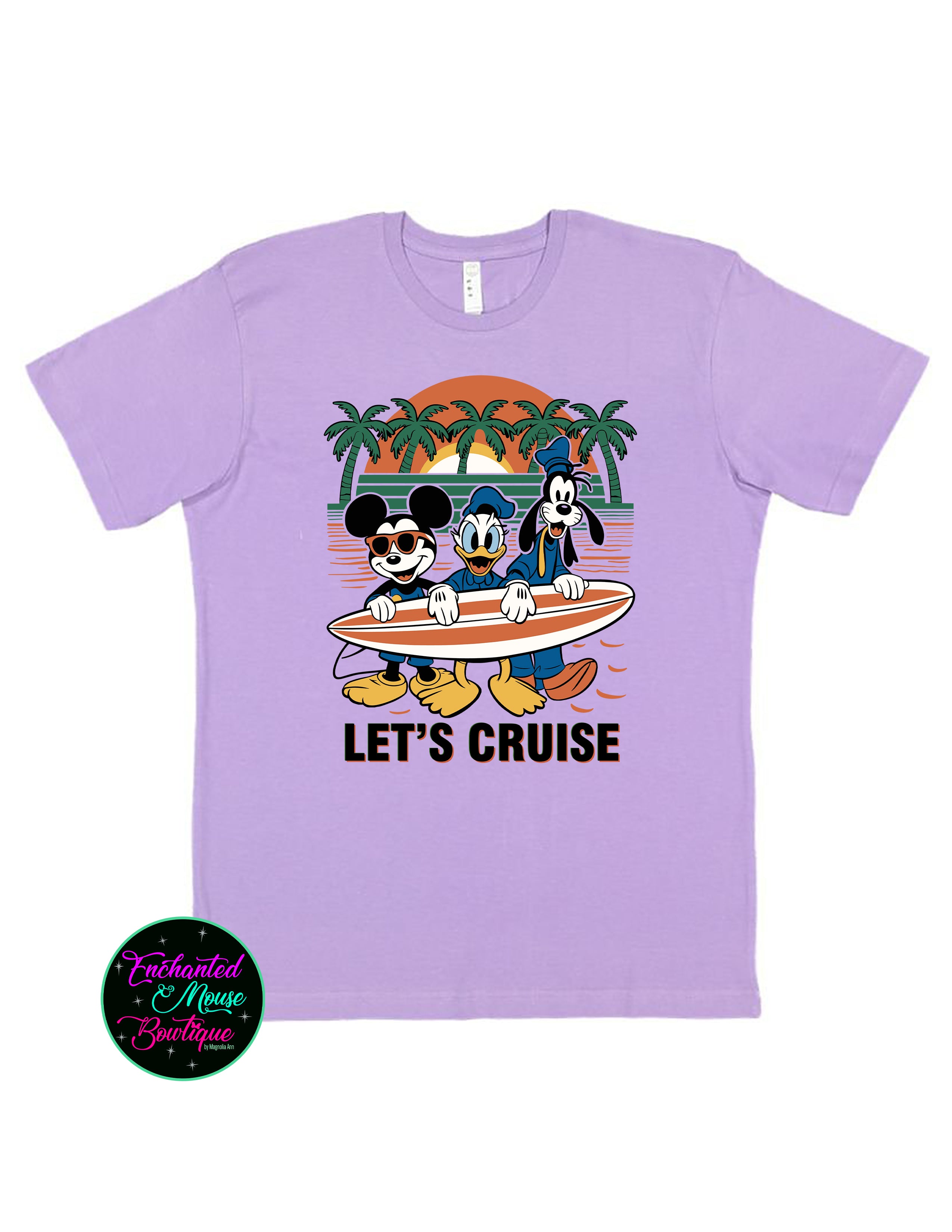 Let's Cruise Mickey & Friends Surfboard T-Shirt