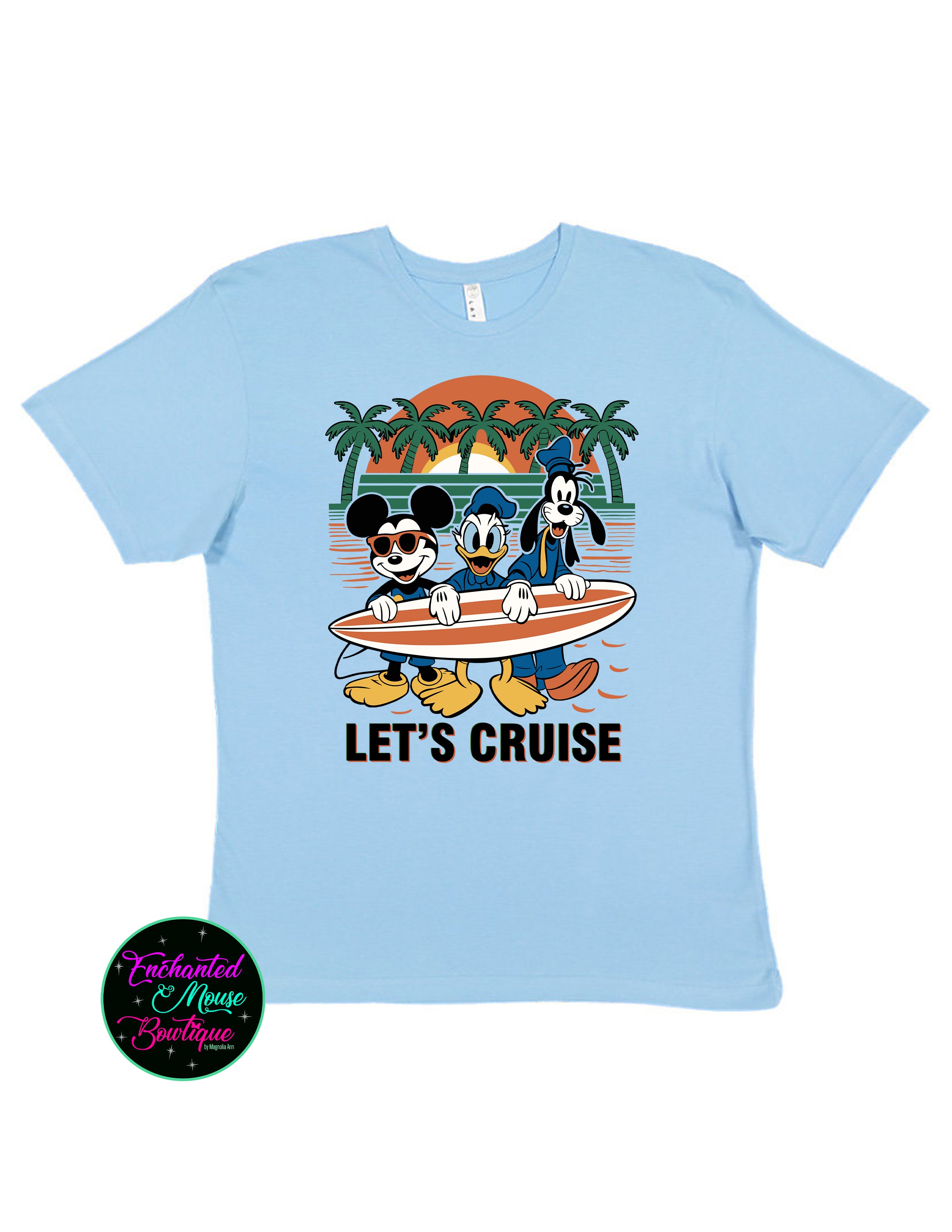Let's Cruise Mickey & Friends Surfboard T-Shirt