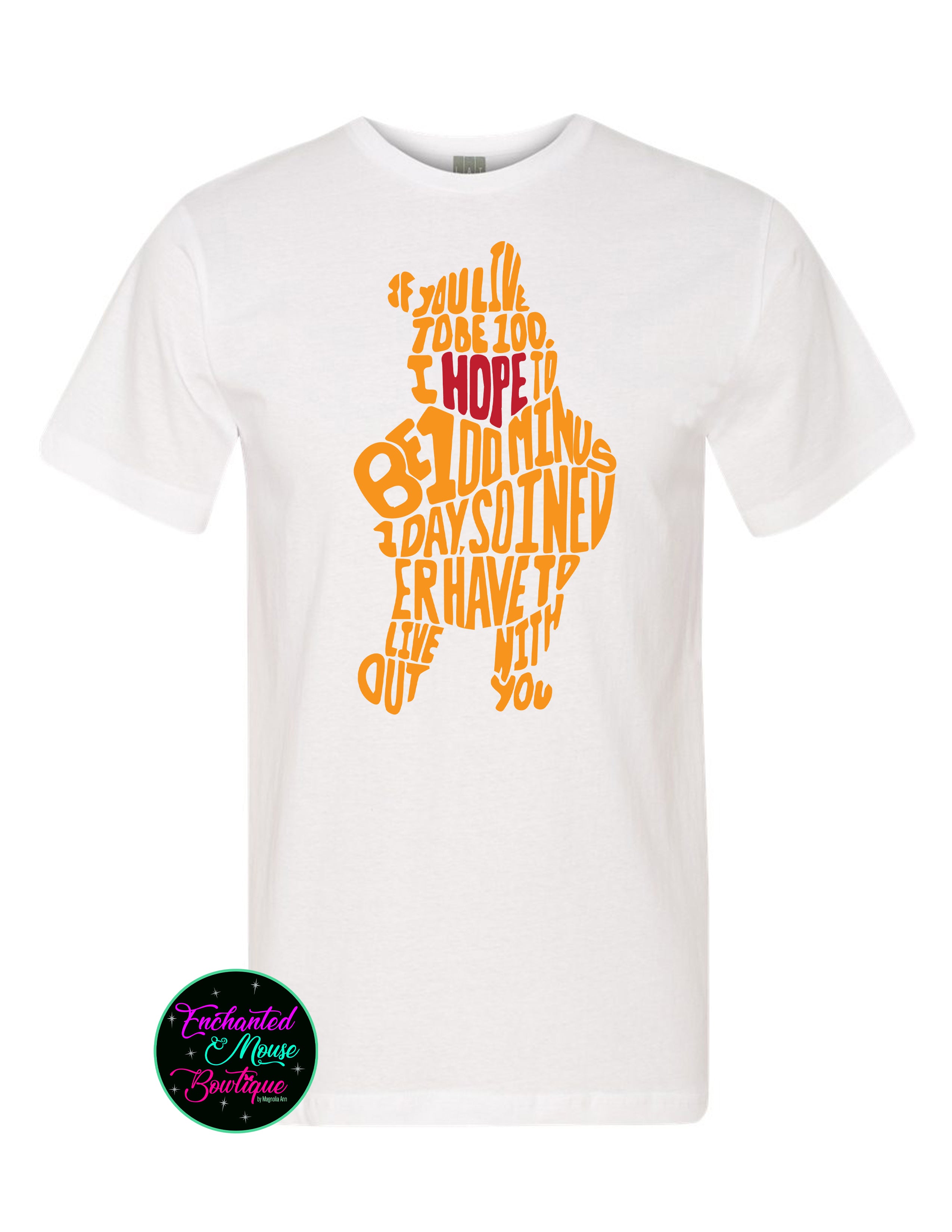 Winnie The Pooh Text T-Shirt
