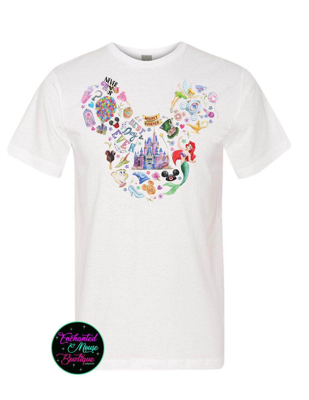 Mickey Character Head Best Day Ever T-Shirt