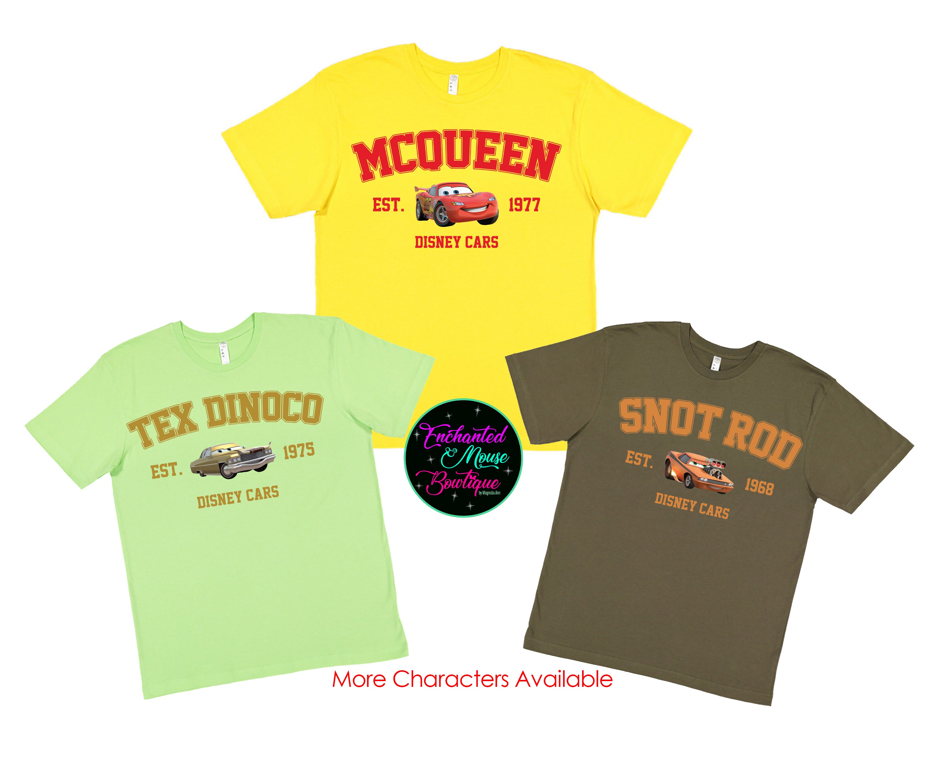 Cars T-Shirt (Multiple Characters Available)