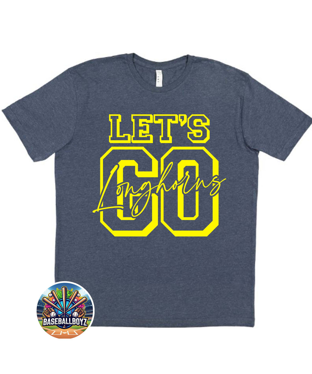 Let's Go Longhorns Team Graphic T-Shirt