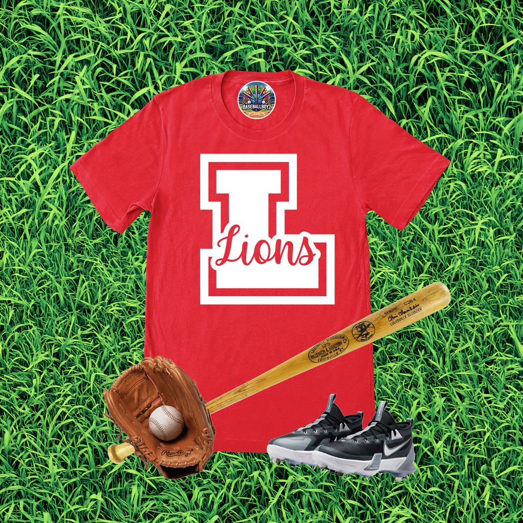 Lions L Cursive Text Team Graphic T-Shirt