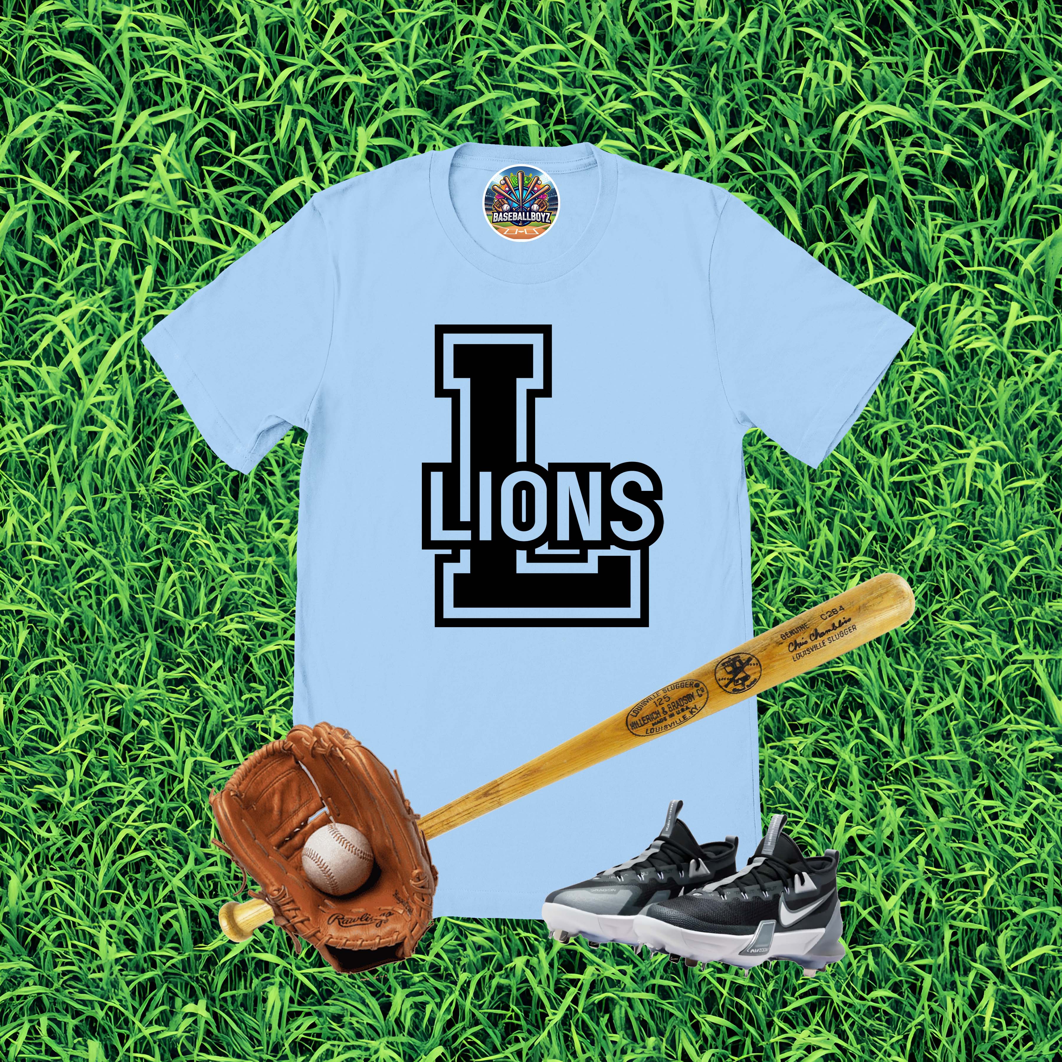 Lions L Block Text Team Graphic T-Shirt