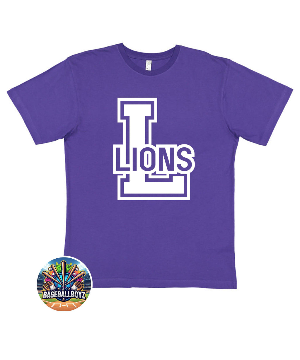 Lions L Block Text Team Graphic T-Shirt