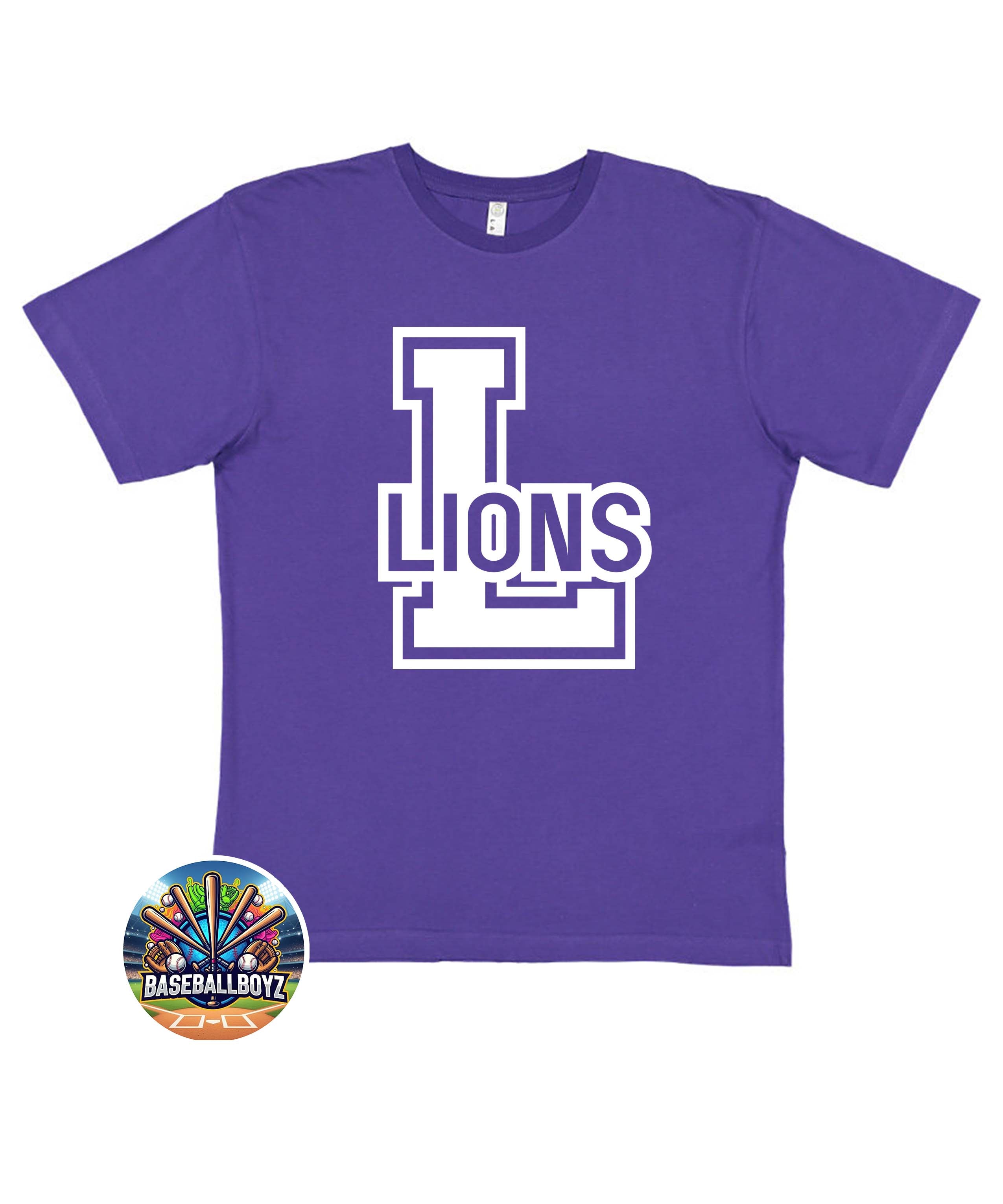 Lions L Block Text Team Graphic T-Shirt