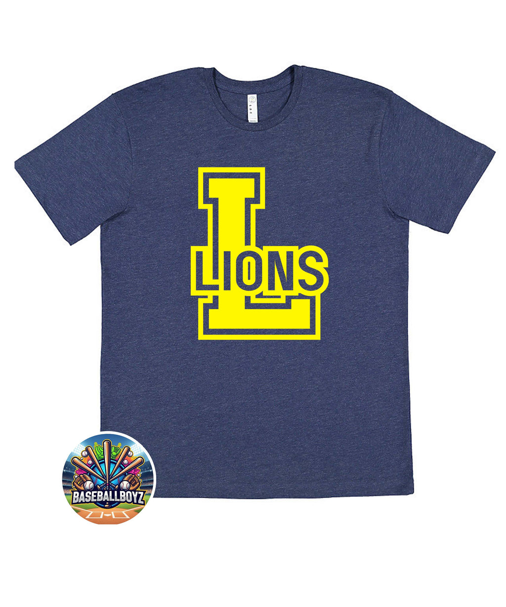 Lions L Block Text Team Graphic T-Shirt