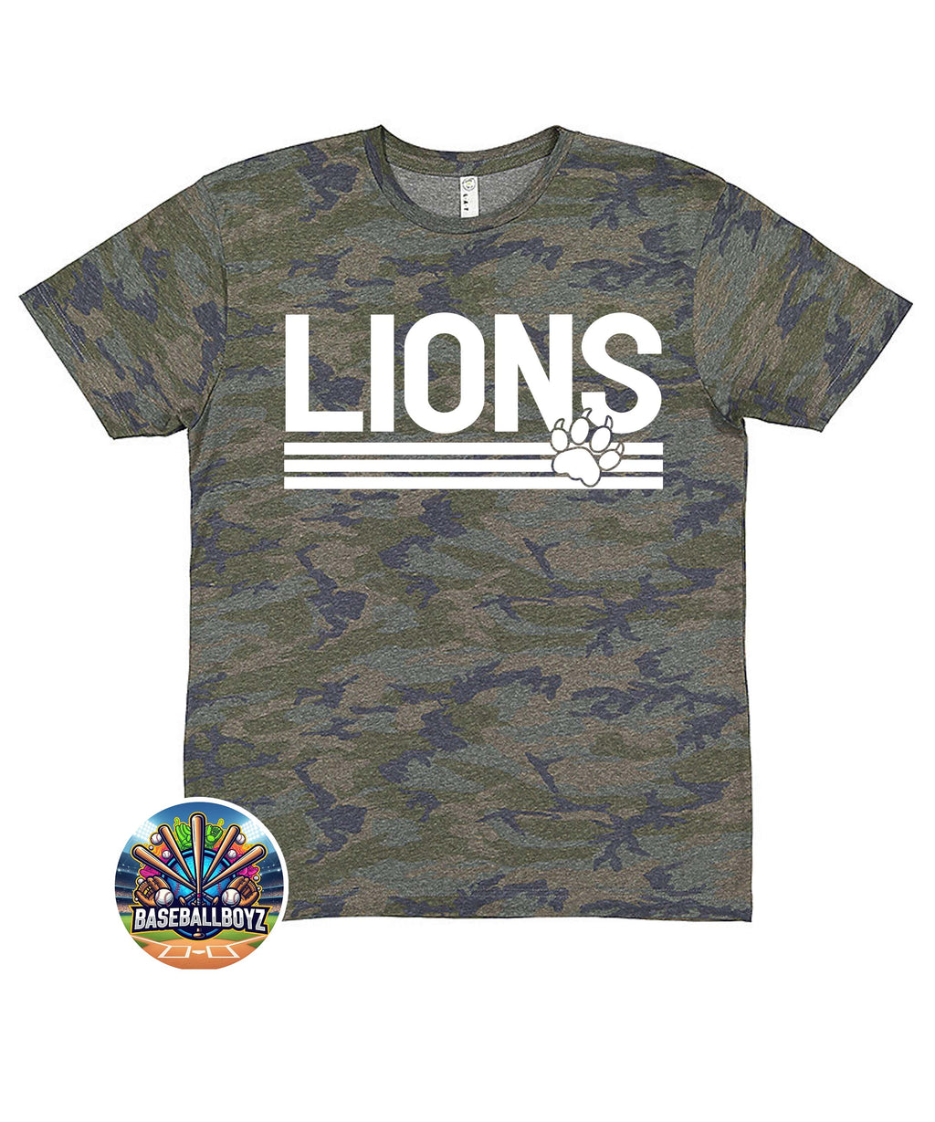 Lions Striped Team Graphic T-Shirt