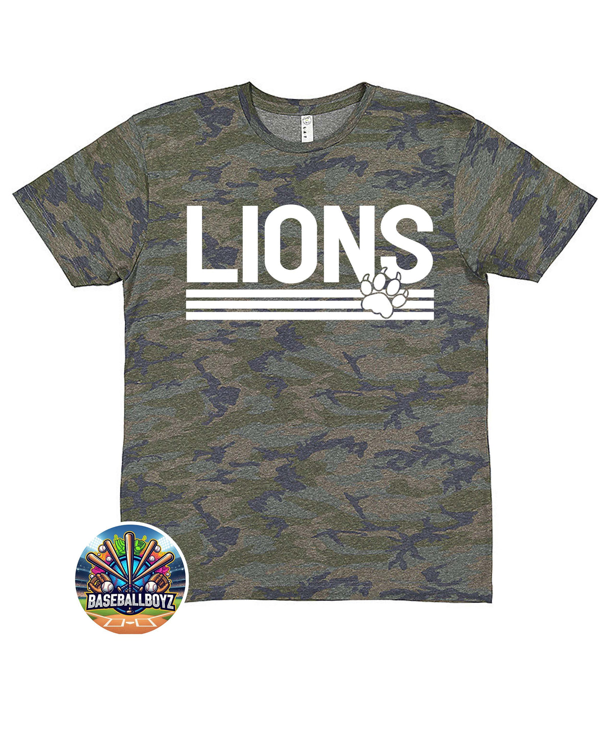 Lions Striped Team Graphic T-Shirt