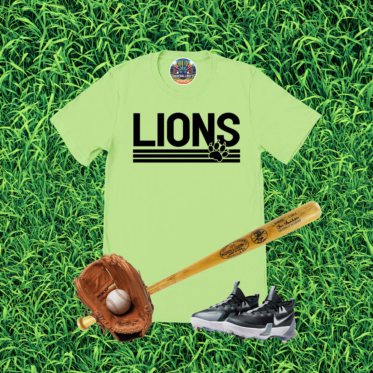 Lions Striped Team Graphic T-Shirt