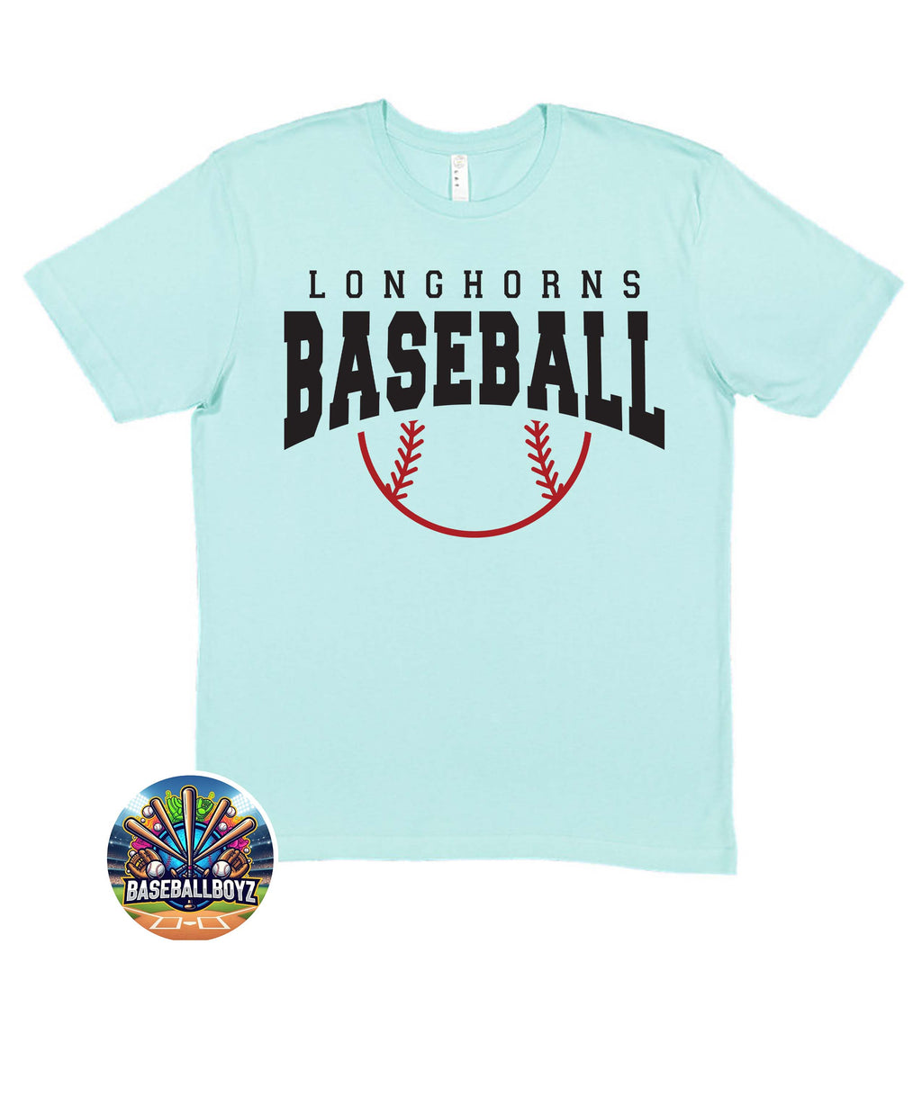 Longhorns Baseball Team Graphic T-Shirt