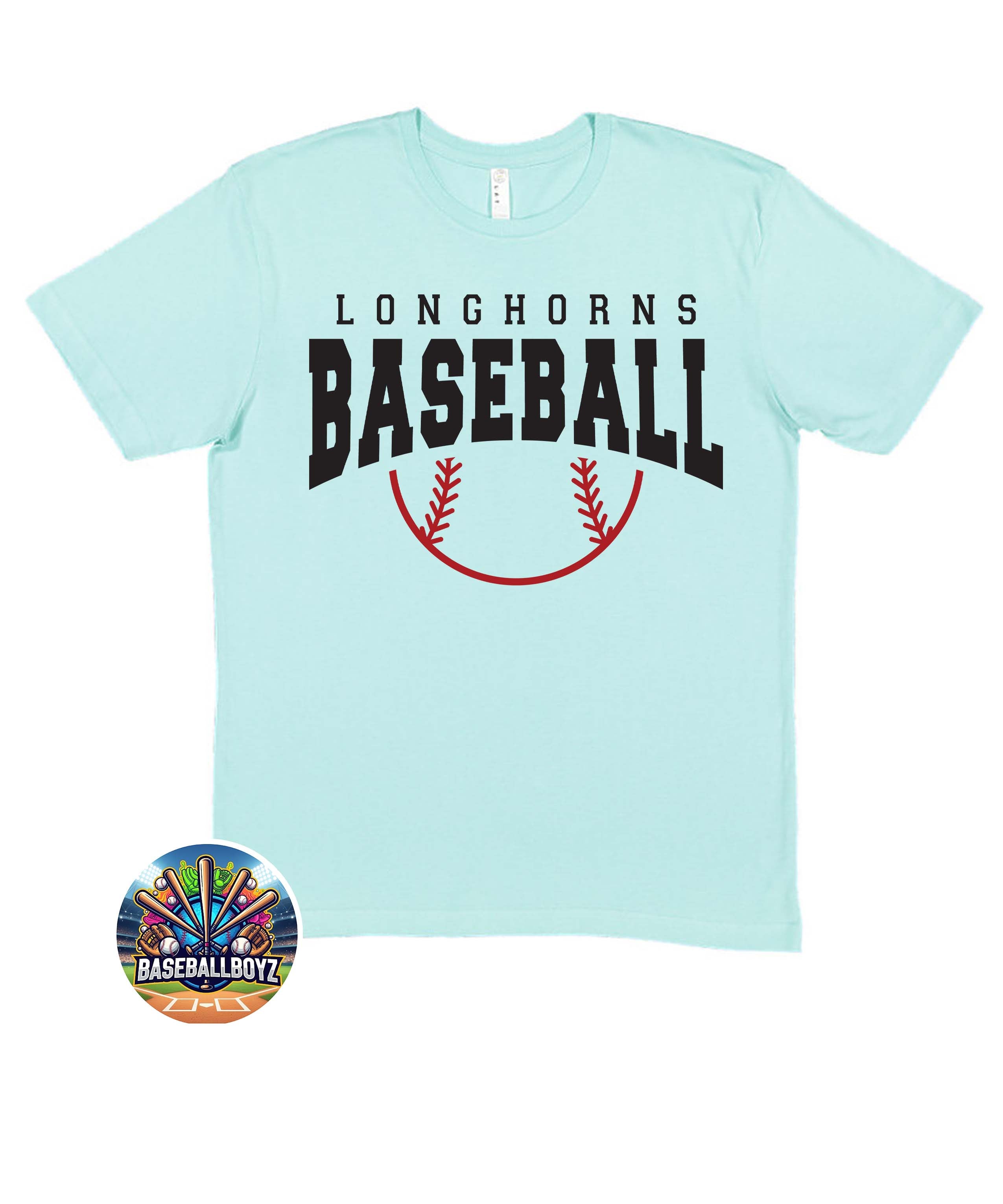 Longhorns Baseball Team Graphic T-Shirt