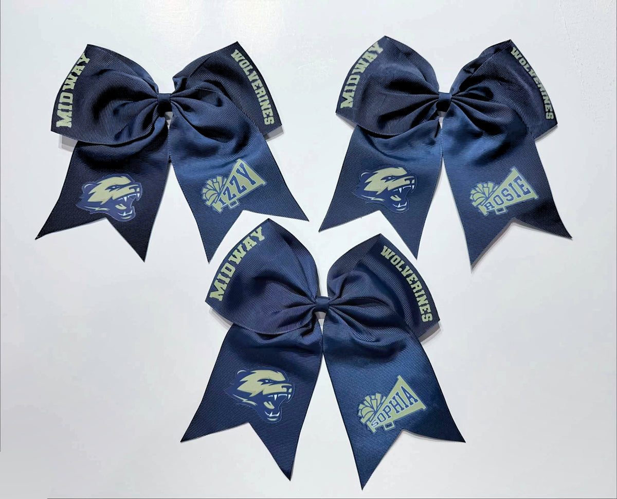 8" Custom Team Mascot Hair Bows