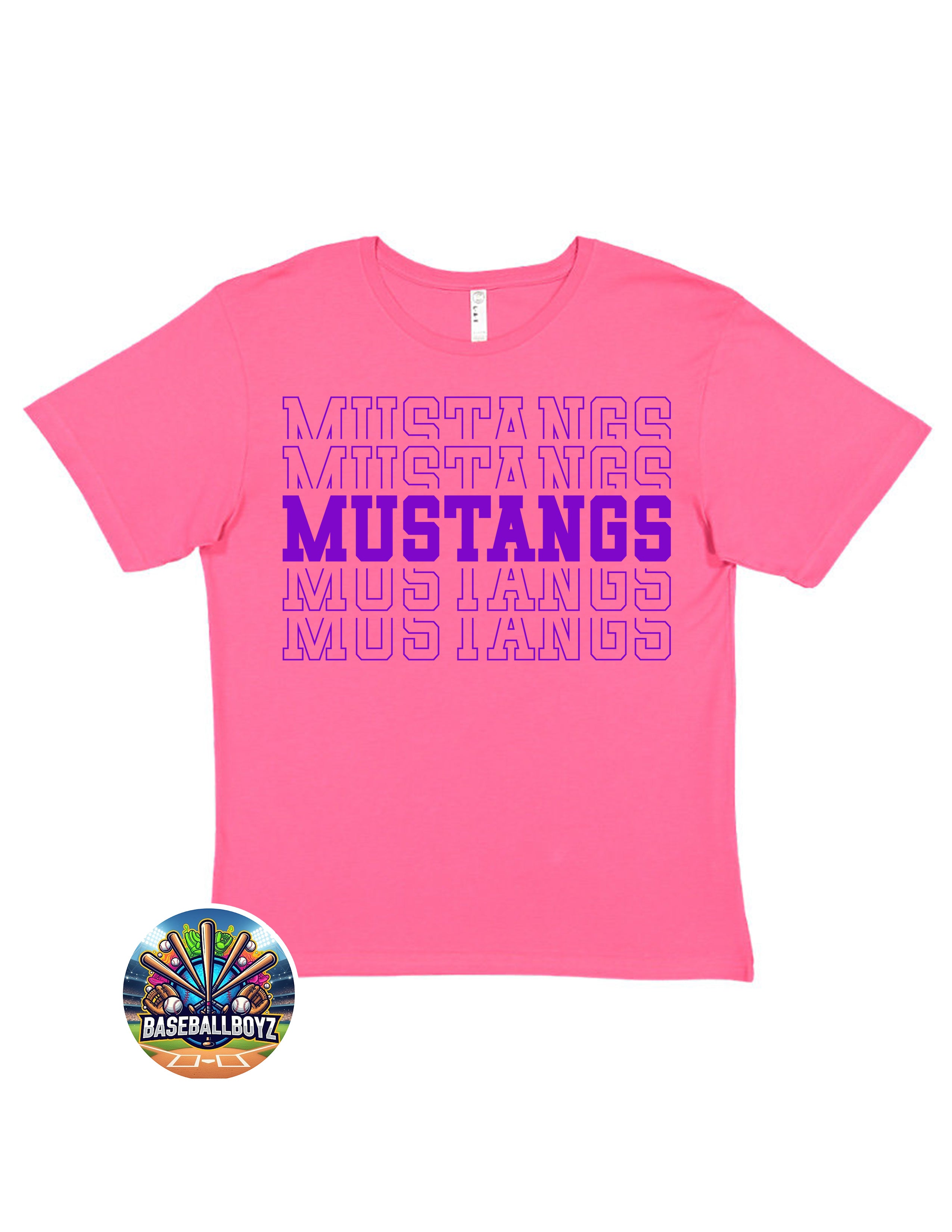 Mustangs Stacked Text Graphic T-Shirt