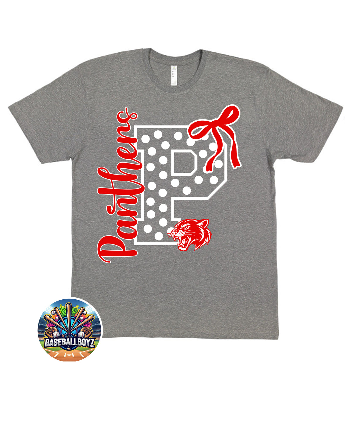 Panthers Bow Mascot Team Graphic T-Shirt