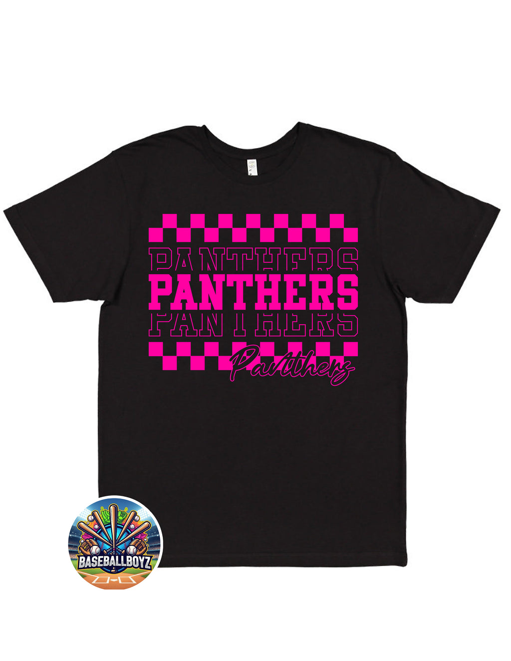 Stacked Panthers Checkered Team Graphic T-Shirt