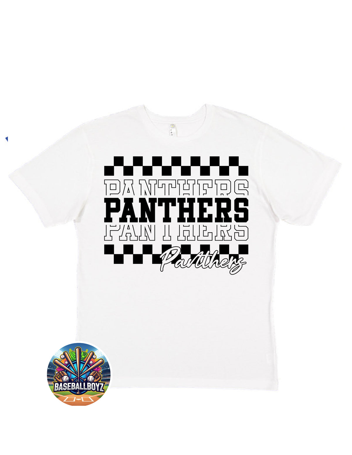 Stacked Panthers Checkered Team Graphic T-Shirt