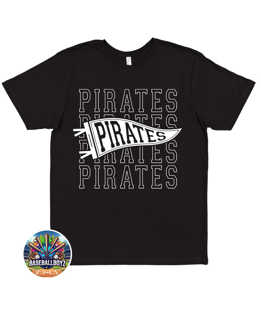 Pirates Pennant Flag Team Graphic T-Shirt