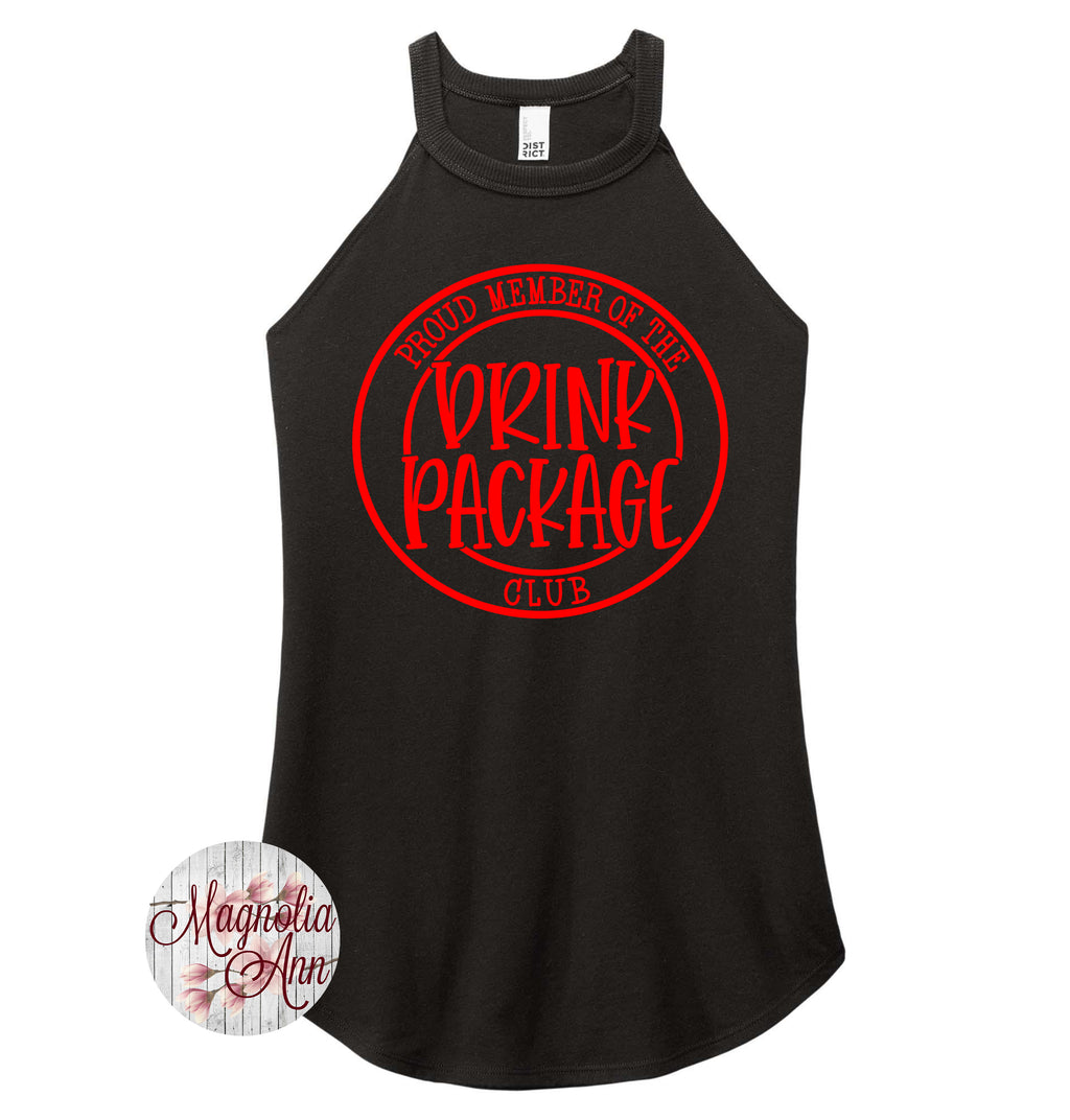 Proud Member of the Drink Package Club Cruise Rocker Tank Top