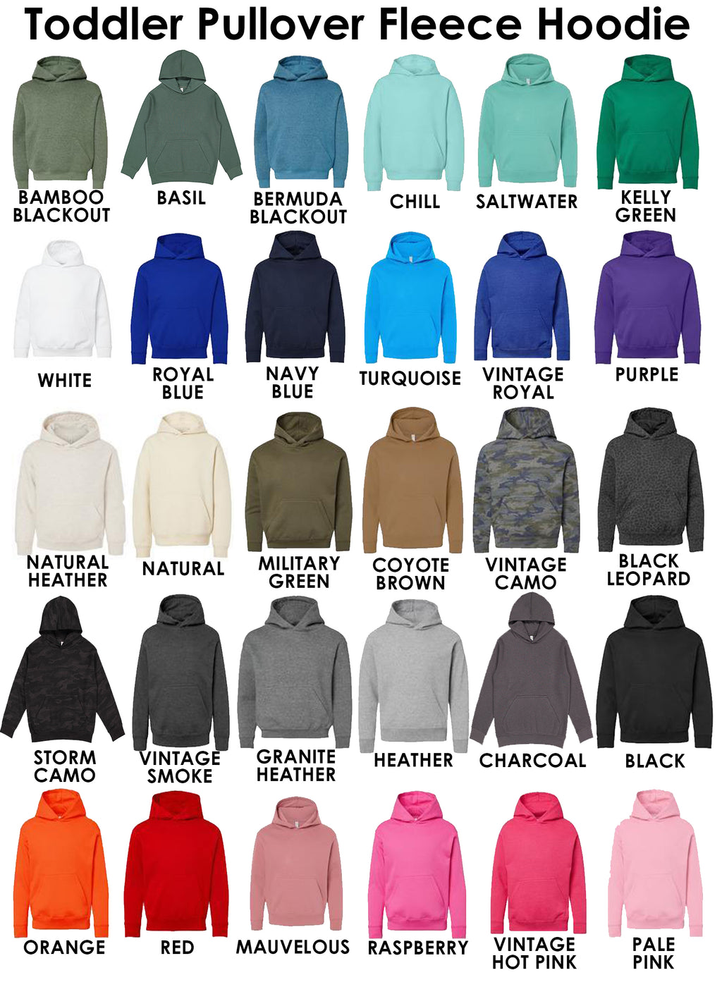 Custom Toddler Pullover Fleece Hoodie